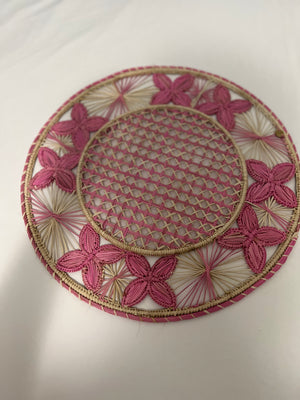 Iraca Placemats in Pink