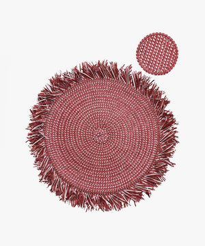 Zenu Placemats with Coasters SET of 4, Red