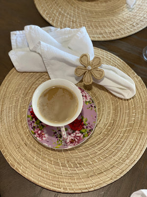 Iraca Neutral Placemat with Coasters